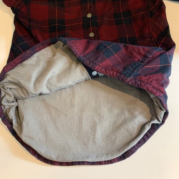 Prana Shirt Women S Small Plaid Long Sleeve Corduroy Snap Buttons Flannel Top - Picture 10 of 13